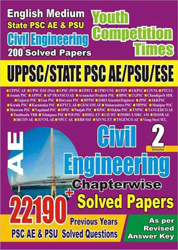 UPPSC AE Civil Engineering Chapter-wise Solved Papers Exam Planner vol 2 YCT PUB