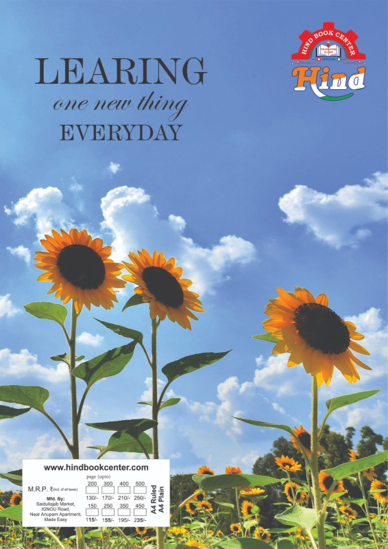 HIND NOTE BOOK SPRIAL BINDING 400 PLANE PAGE NOTE BOOK