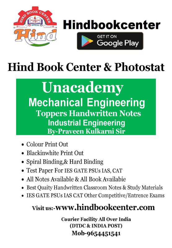 Industrial Engineering Written By-Praveen Kulkarni Sir Unacademy Handwritten Notes Mechanical Engineering