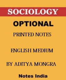 ADITYA MONGRA PROFESSERS CLASSES SOCIOLOGY PRINTED NOTES ENGLISH MEDIUM