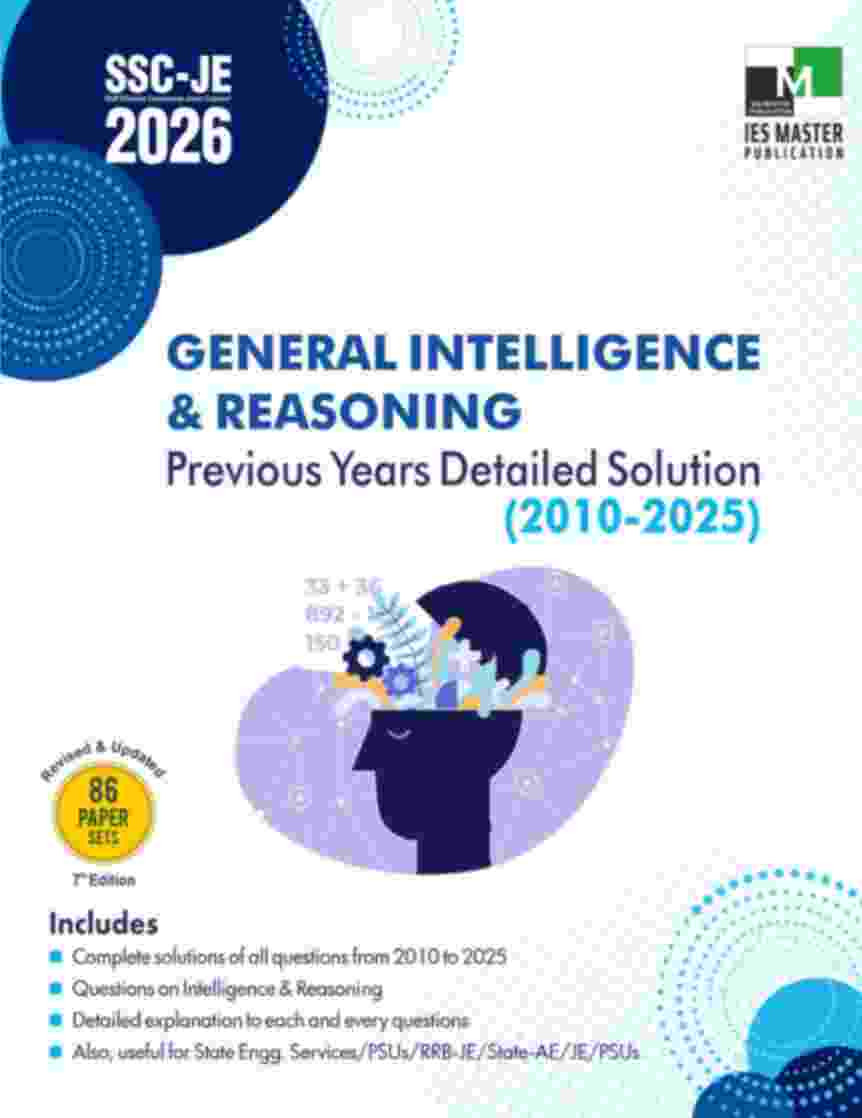 SSC JE 2026 General Intelligence and Reasoning Previous Years Detailed solution IES Master