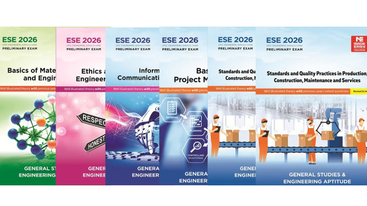 ESE 2026 General Studies & Engineering Aptitude 7 Books Combo Pack - MADE EASY