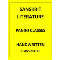 SANSKRIT LITERATURE PANINI CLASSES CLASS NOTES
